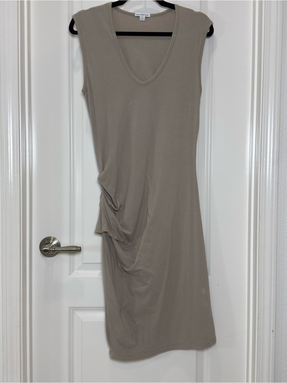 James Perse Sleeveless Midi Dress in Taupe